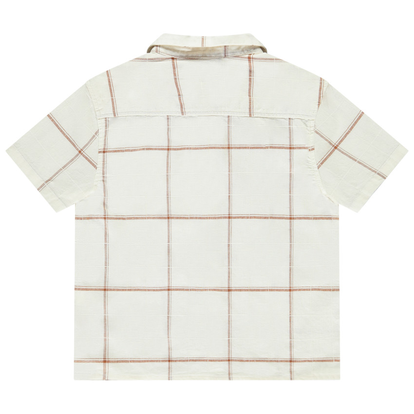 Camisa de manga corta a cuadros para niño 