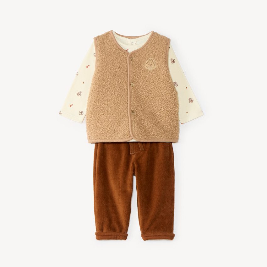 Conjunto de 3 piezas con chaleco sin mangas de motivos de Tic y Tac Disney 