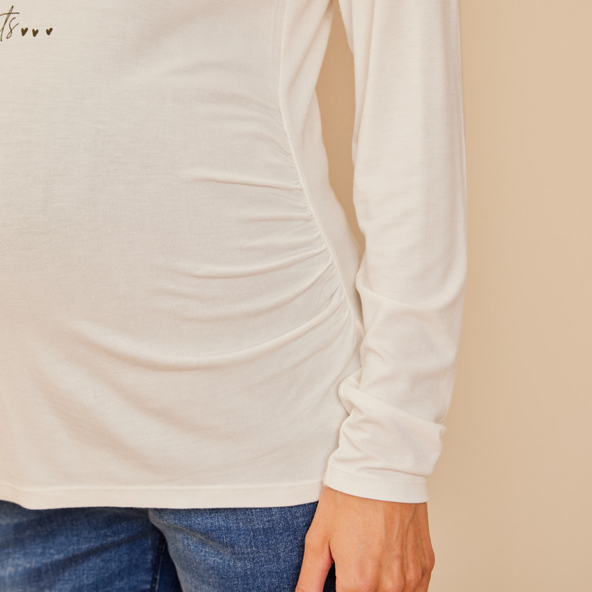 Camiseta de manga larga de jersey con estampado fantasía para mujer 