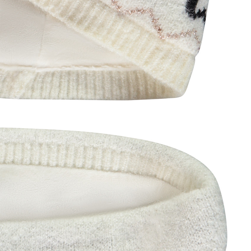 Conjunto de gorro + bufanda de punto fantasia con pompón para niña 