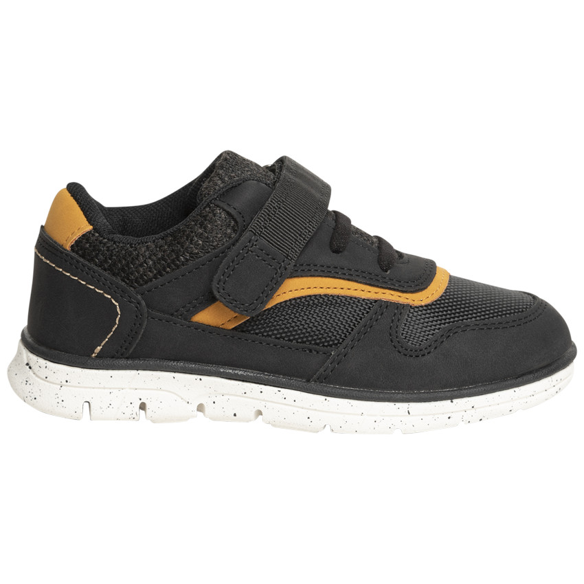 Zapatillas bajas negras para niño con cordones y velcro  Additional Zapatillas bajas negras para niño con cordones y velcro