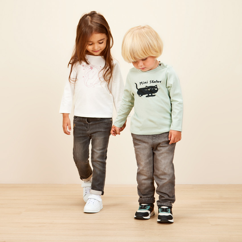 Camiseta de manga larga de jersey para bebé niña 