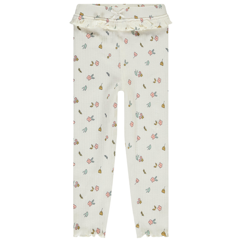 Caleón largo con volantes y estampado fantasía para niña 