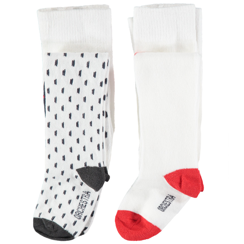 Juego de 2 pares de medias con gato y dibujos gráficos y corazón de jácquard  Additional Juego de 2 pares de medias con gato y dibujos gráficos y corazón de jácquard