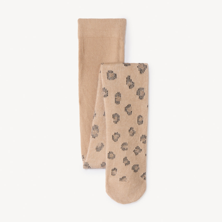 Medias gruesas con estampado de leopardo para niña 