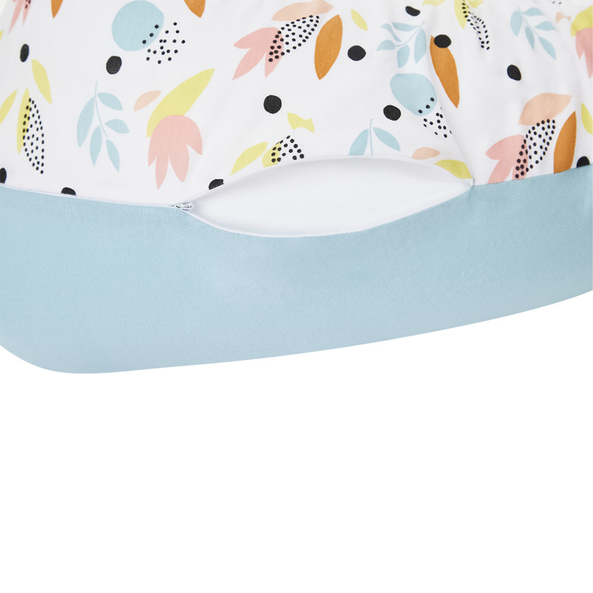 Cojín de lactancia Flower con funda rosa 160 cm 