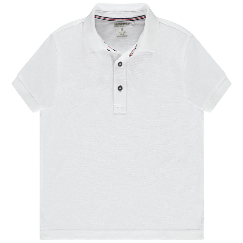 Polo liso de manga corta de algodón para niño  Additional Polo liso de manga corta de algodón para niño