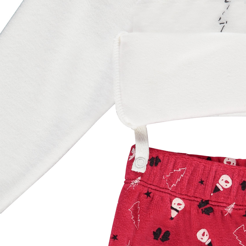 Pyjama 2 pièces en velours esprit Noël pour bébé garçon Main Pyjama 2 pièces en velours esprit Noël pour bébé garçon