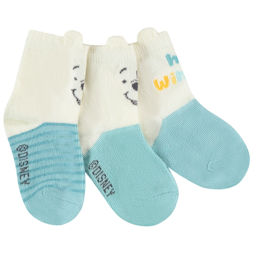 Juego de 3 pares de calcetines lúdicos Winnie Disney para bebé niño 
