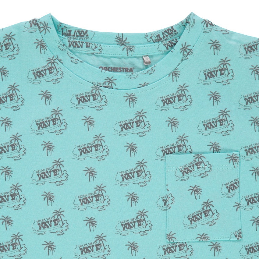 camiseta estampada con palmeras 