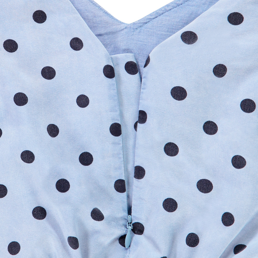 Mono corto de lyocell con estampado de lunares para niña  Additional Mono corto de lyocell con estampado de lunares para niña