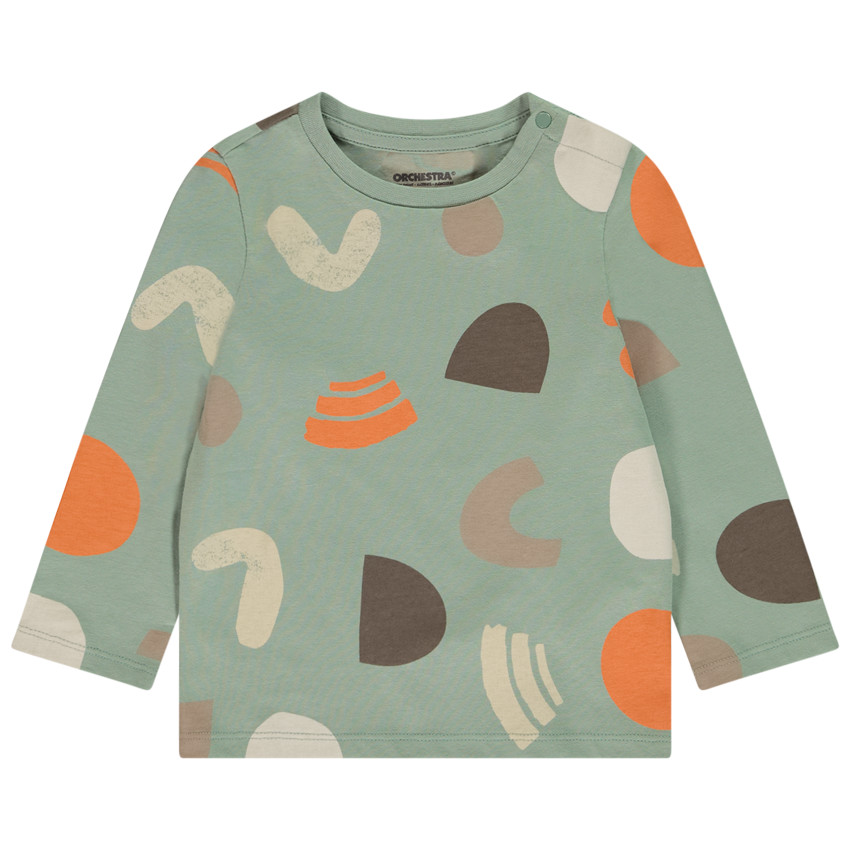 Camiseta de manga larga estampada arty para bebé niño 