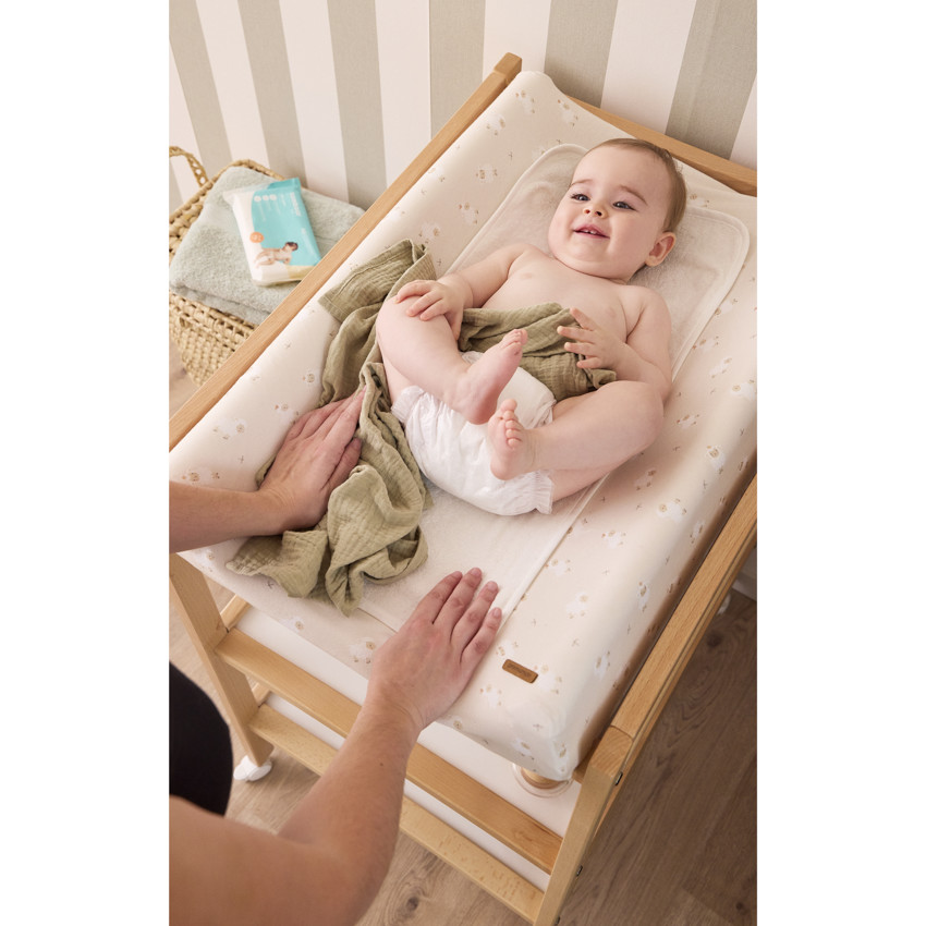 Cambiador de madera de haya con 2 estantes - Pocket 2.0 