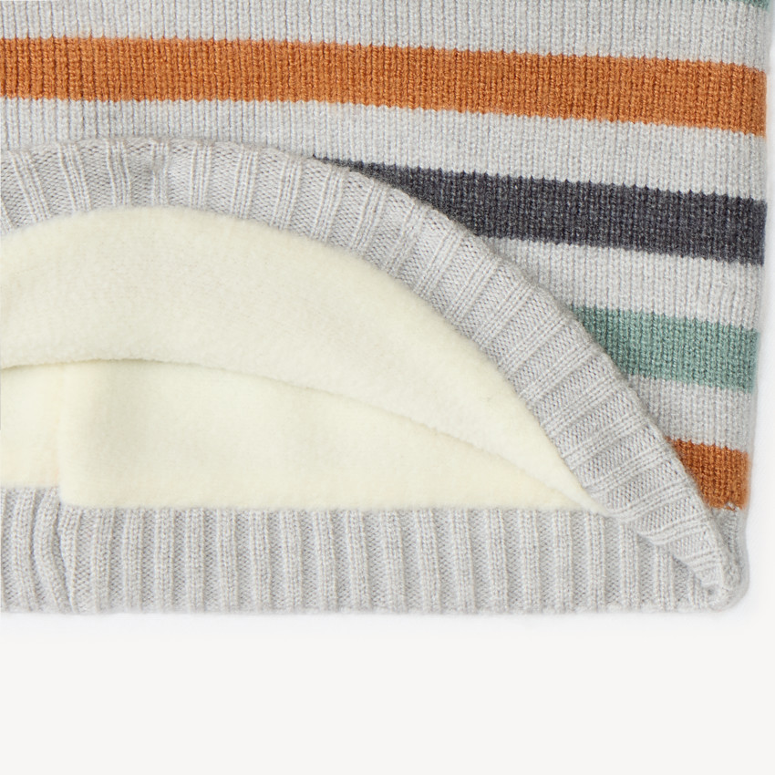Snood polar para bebé niño a rayas 