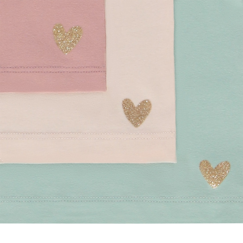 Pack de 3 camisetas de jersey lisas para bebé niña 