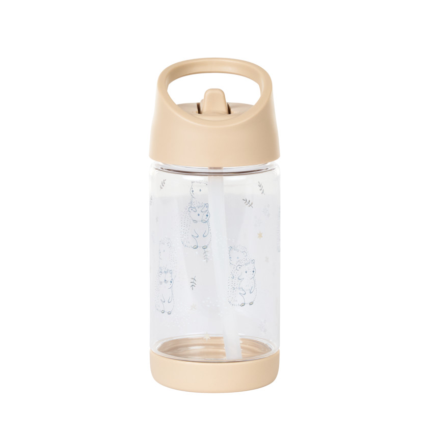 Botella de agua erizo con pajita retráctil - 400 ml 