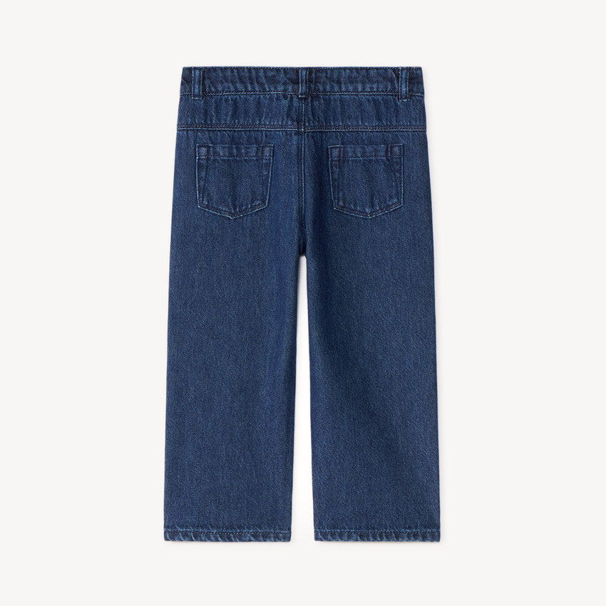 Jean recto bebé niño con parches bordados vintage 