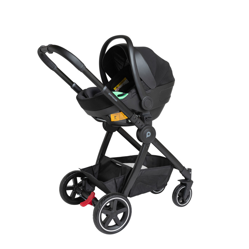Carrito trio combinado Sienna y asiento de coche i-Prim kaki negro 