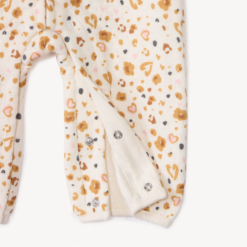 Conjunto de overol estampado + chaleco para niña bebé 