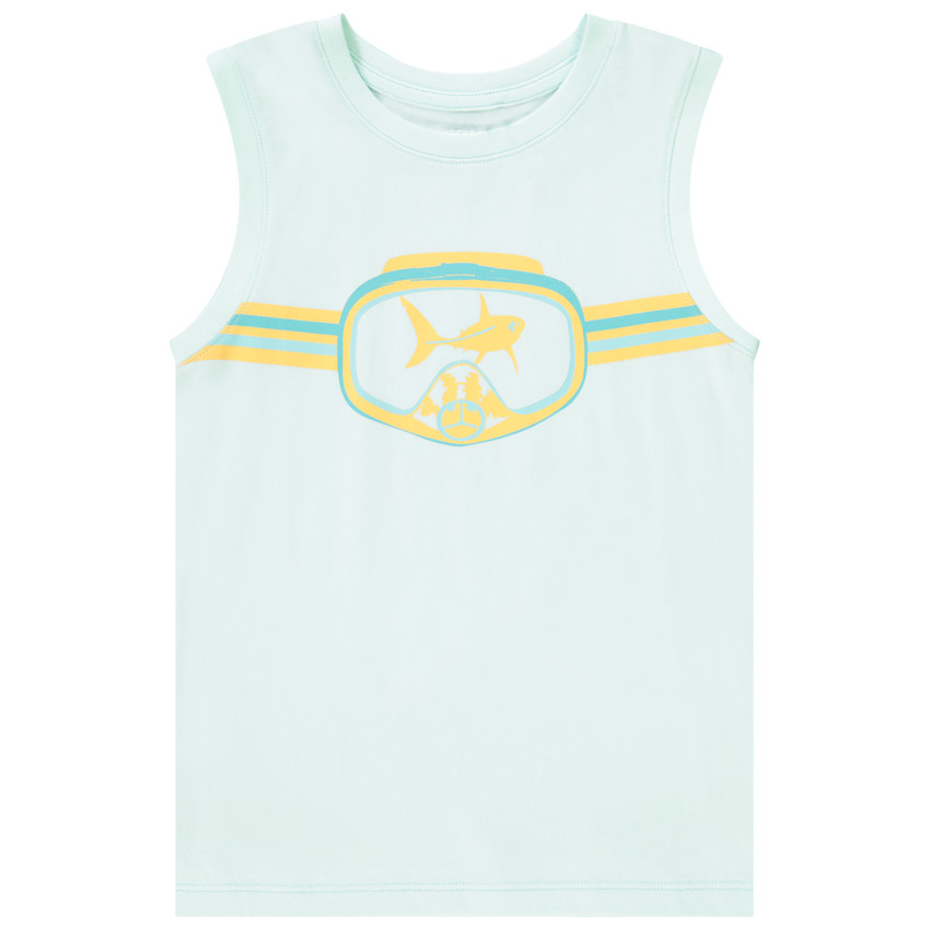 Camiseta sin mangas de jersey con estampado fantasía niño 
