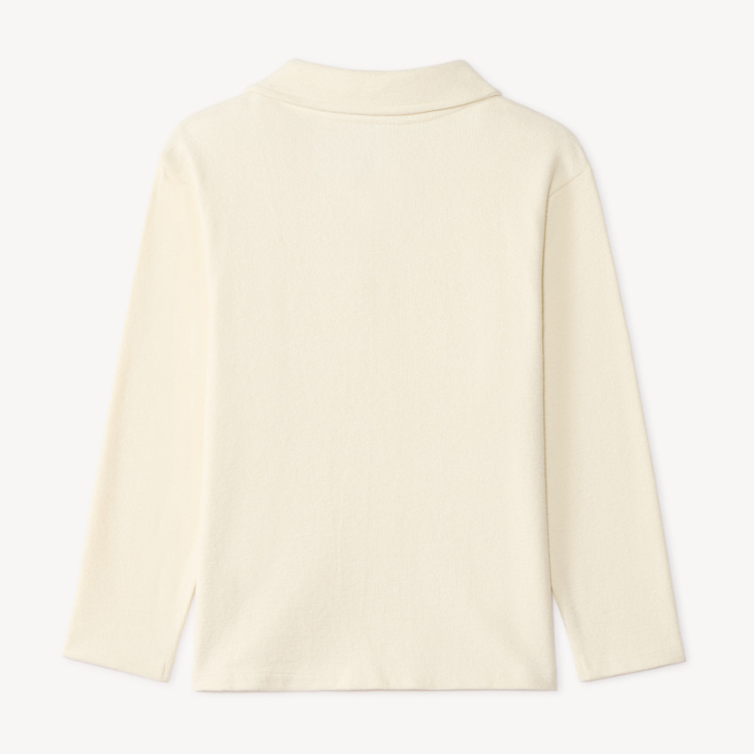 Polo de manga larga liso para niño 