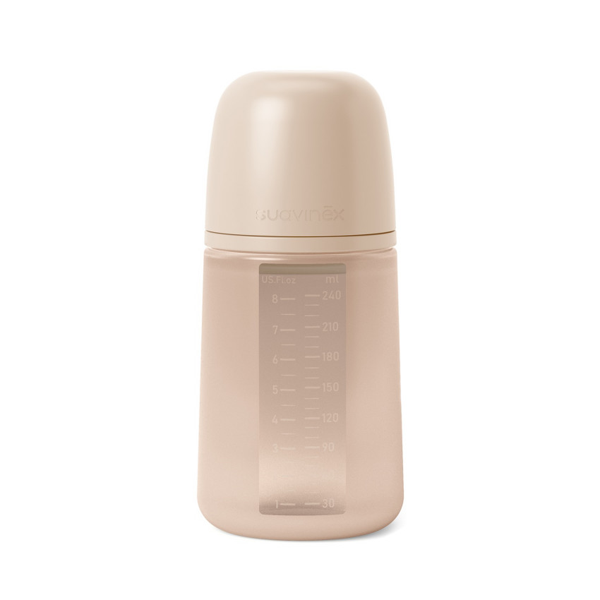 Biberon en silicone Colour Essence 250 ml Rose 