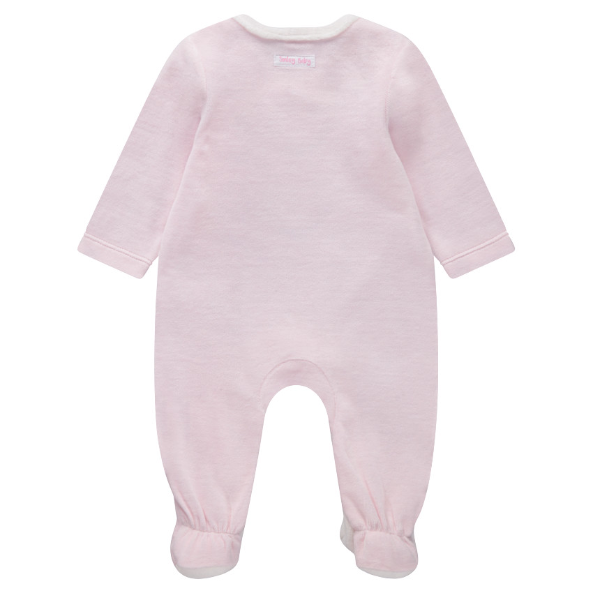 Pijama de terciopelo bicolor con Smiley Gilr bordada 