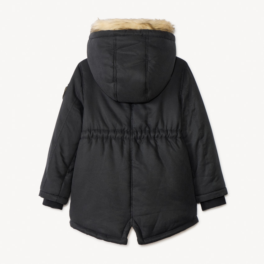 Parka impermeable forrada con capucha y efecto de piel de pelo para niña  Additional Parka impermeable forrada con capucha y efecto de piel de pelo para niña