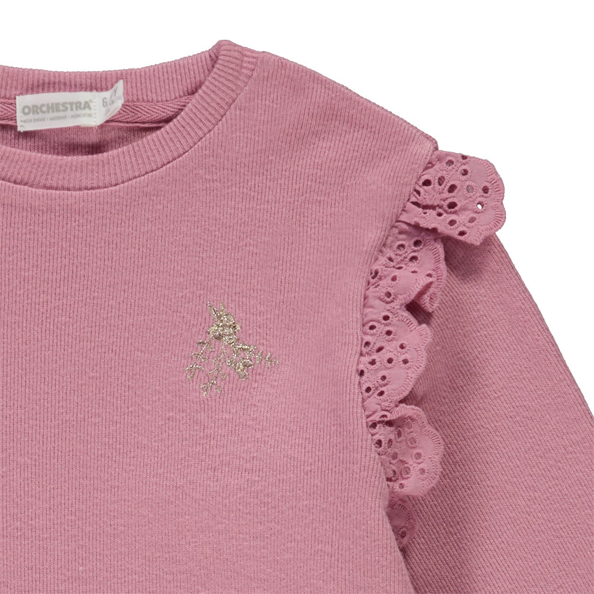 Conjunto de chándal liso de punto cortado y cosido para niña  Additional Conjunto de chándal liso de punto cortado y cosido para niña