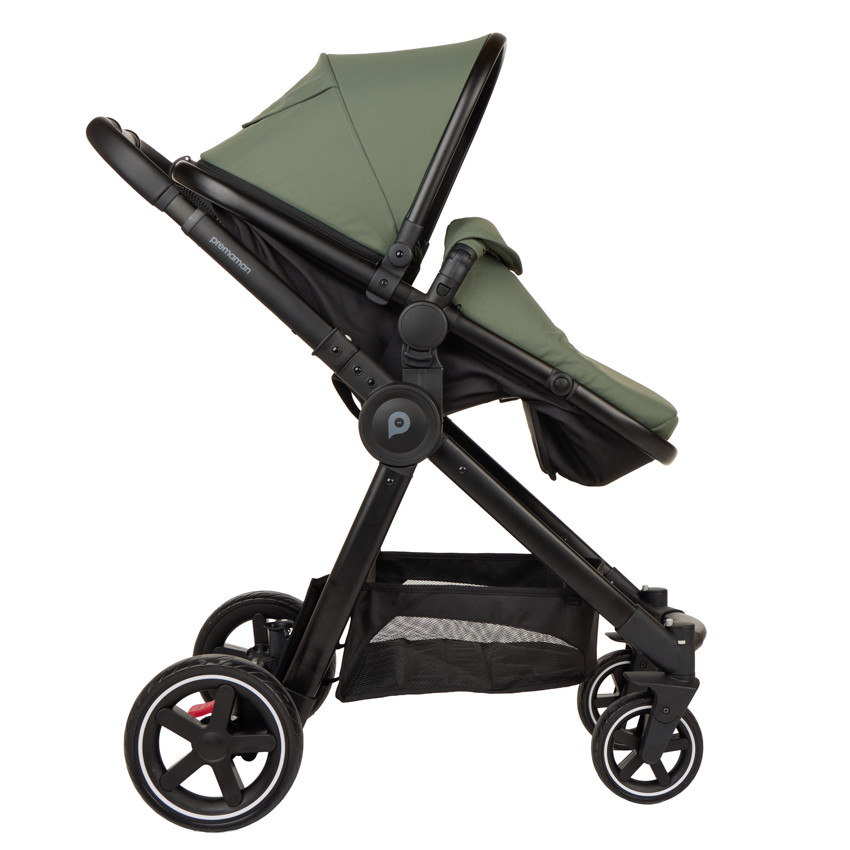 Carrito trio combinado Sienna y asiento de coche i-Prim kaki negro 