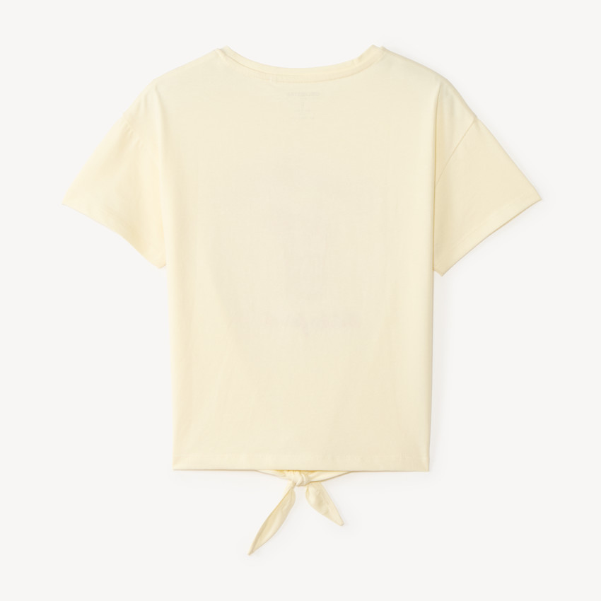 Camiseta de manga corta anudada para niña 