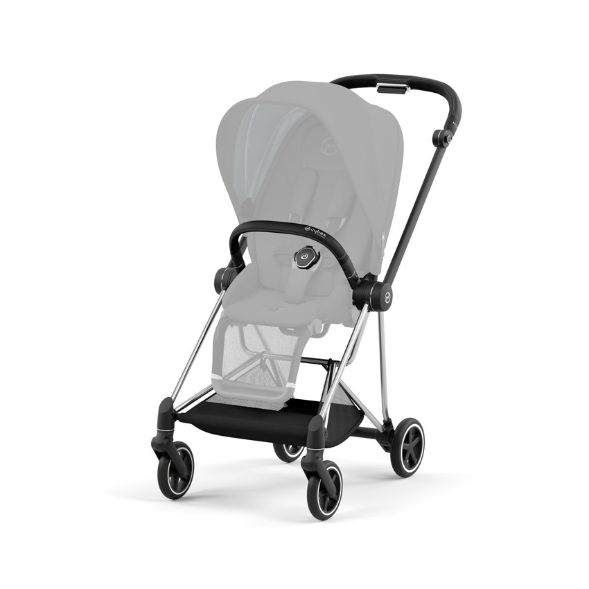 Chasis carrito Mios Cromado con detalles en negro 