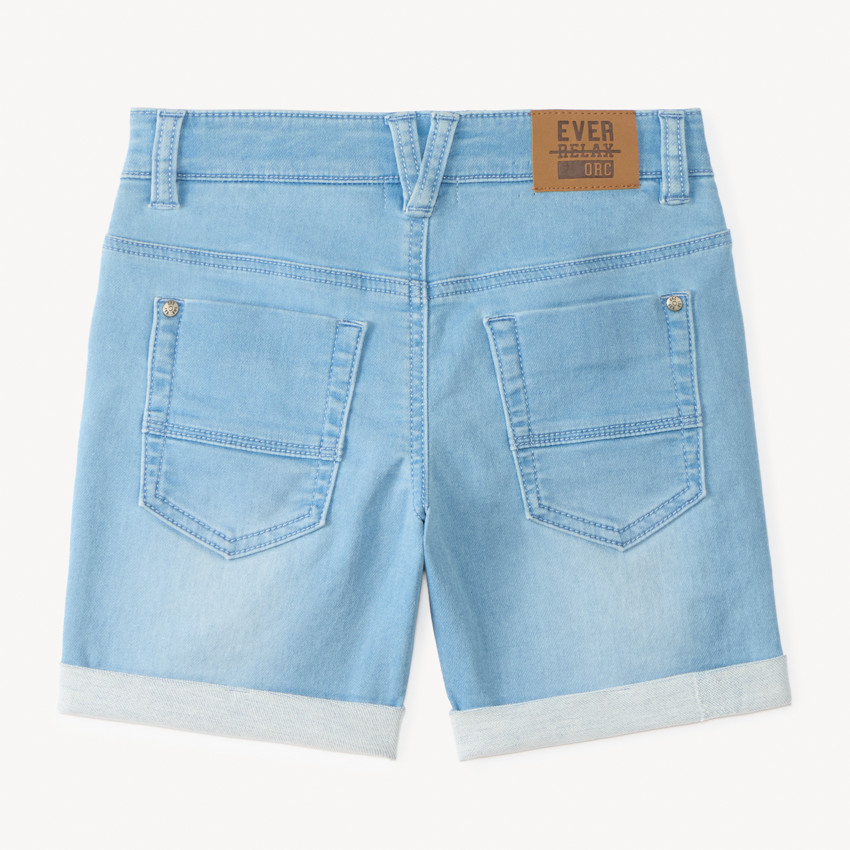 Bermudas de jean con vuelta para niño 
