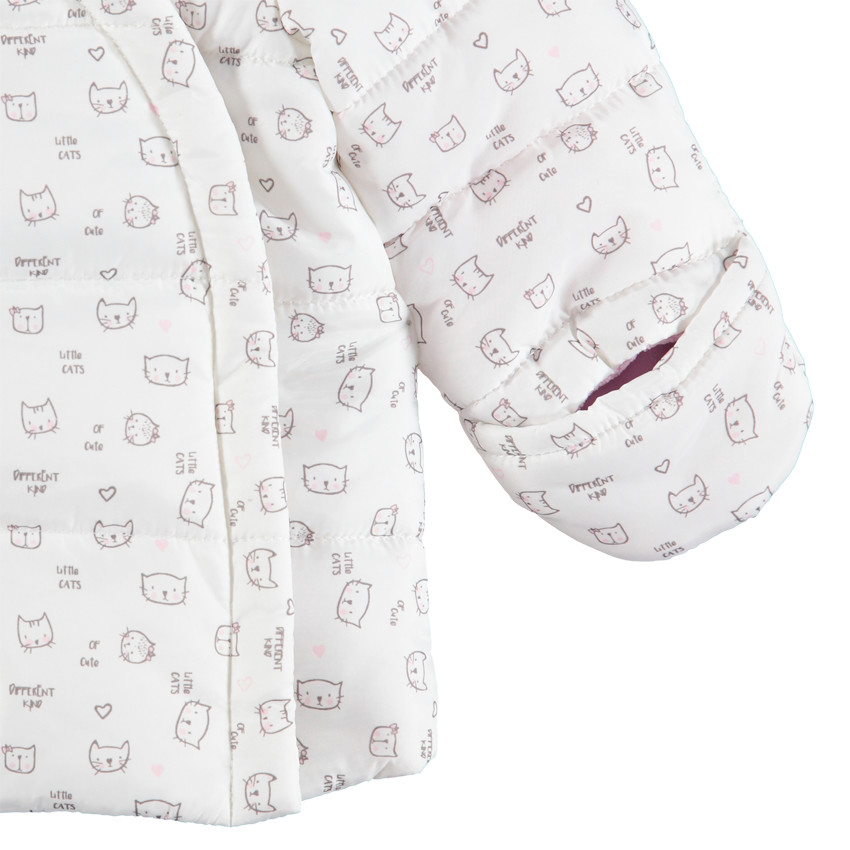 Parka forrada de terciopelo con motivos de fantasía 