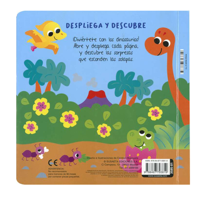 Cuento dinosaurios colección Despliega y descubre +3 años 
