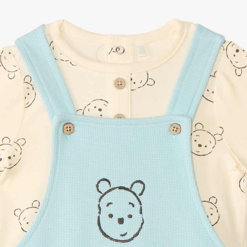 Conjunto de 2 piezas: tirantes + camiseta de Winnie the Pooh Disney para bebé niño. 