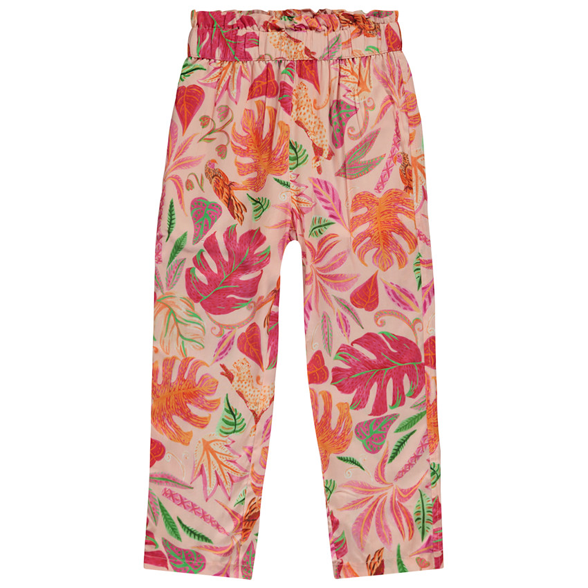 Pantalón fluido forrado estampado hojas para niña  Additional Pantalón fluido forrado estampado hojas para niña