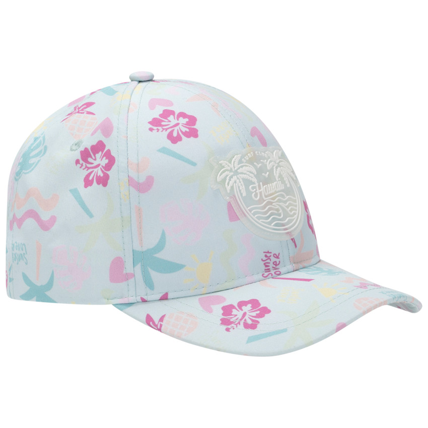 Gorra estampada con parche de goma Hawaii para niña 
