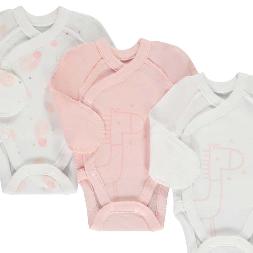 Pack 5 bodies manga larga bebé prematuro 