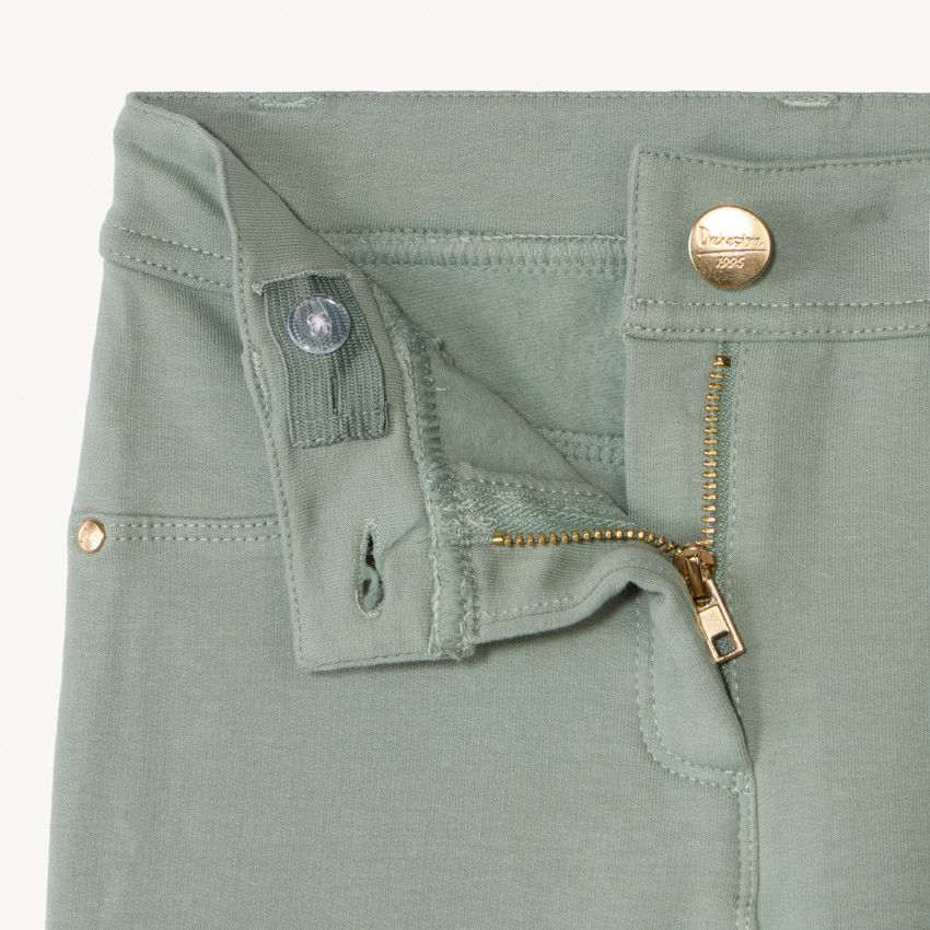 Pantalón skinny de felpa lisa para niña 