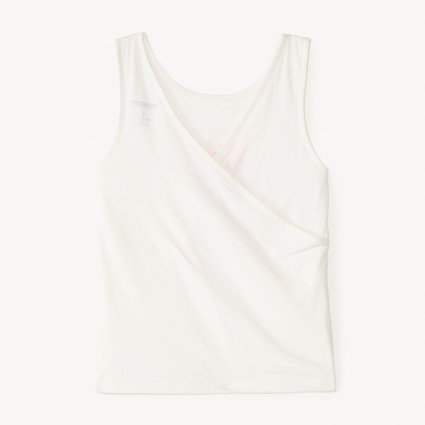 Camiseta de tirantes de punto con diseño de patch para niña 