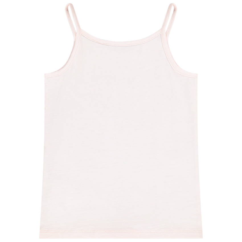 Camiseta sin mangas de jersey con estampado de flores niña 
