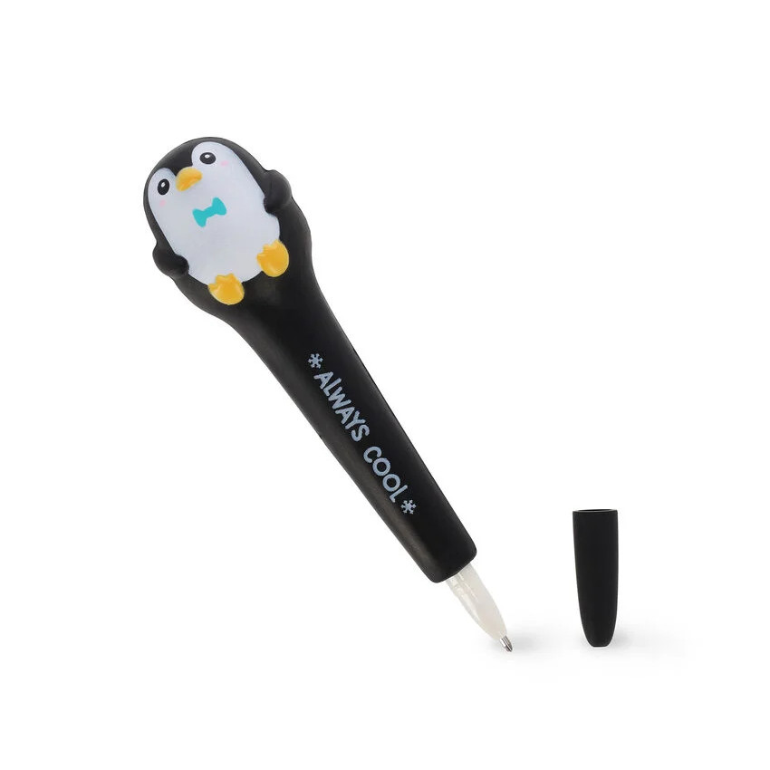 Bolígrafo gel antiestrés Squeezies pingüino tinta negra 