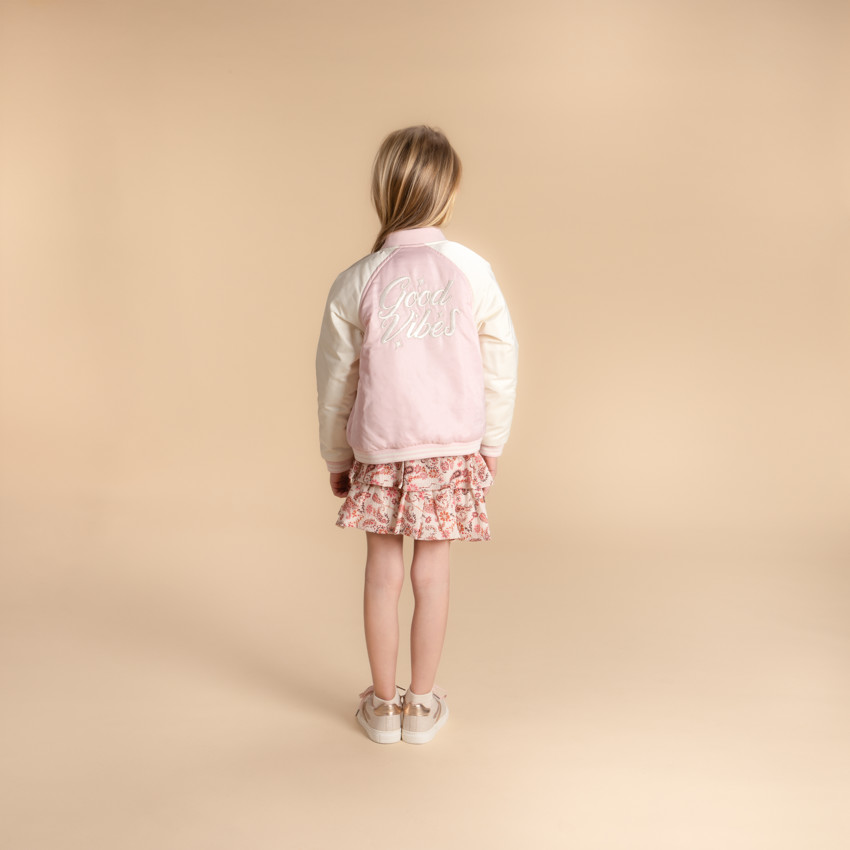 Falda con volantes estampada cachemira para niña 