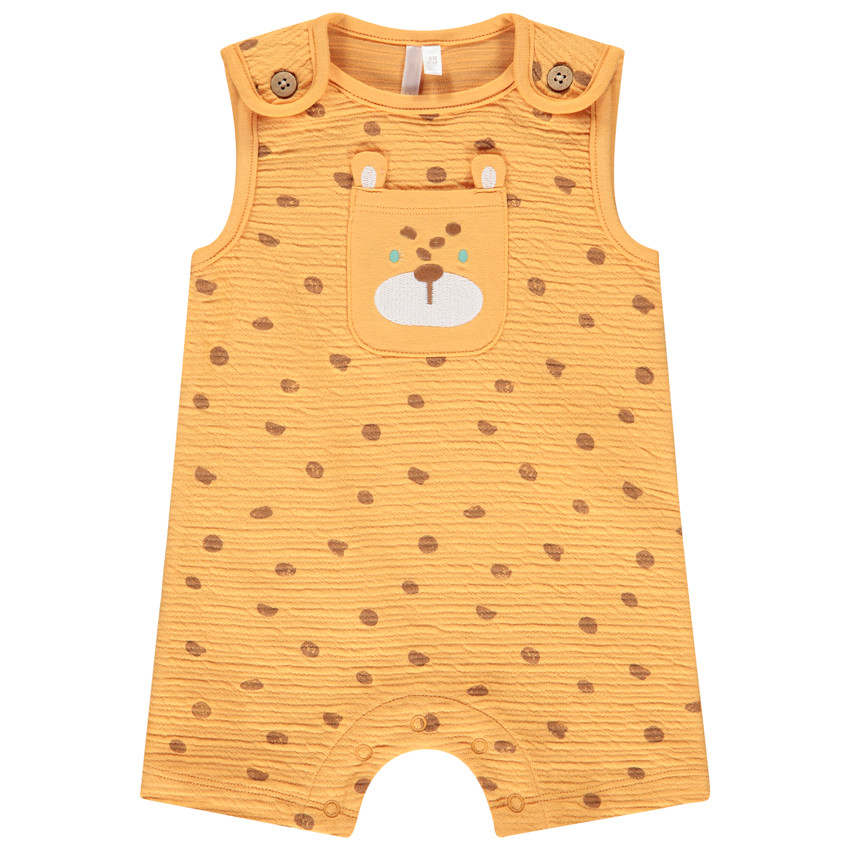 Mono corto estampado de manchas de leopardo para bebé niño  Additional Mono corto estampado de manchas de leopardo para bebé niño