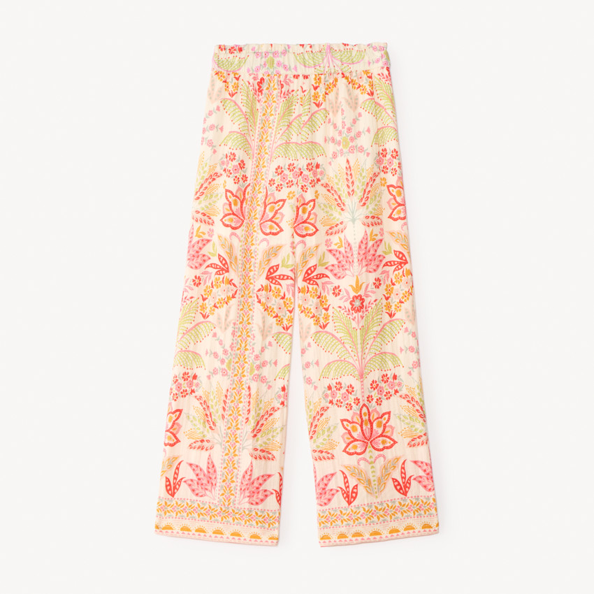 Pantalones fluidos estampados para niña 