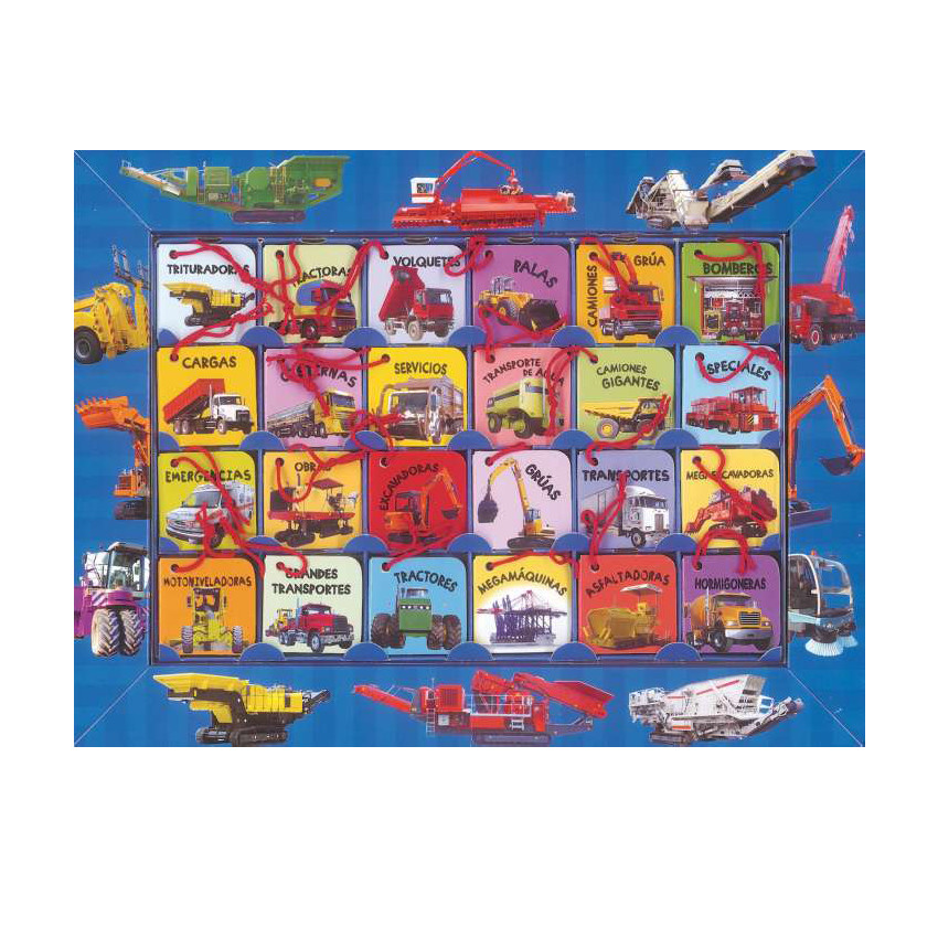 Máquinas ¡a toda marcha! estuche con 24 mini libros +3 años 