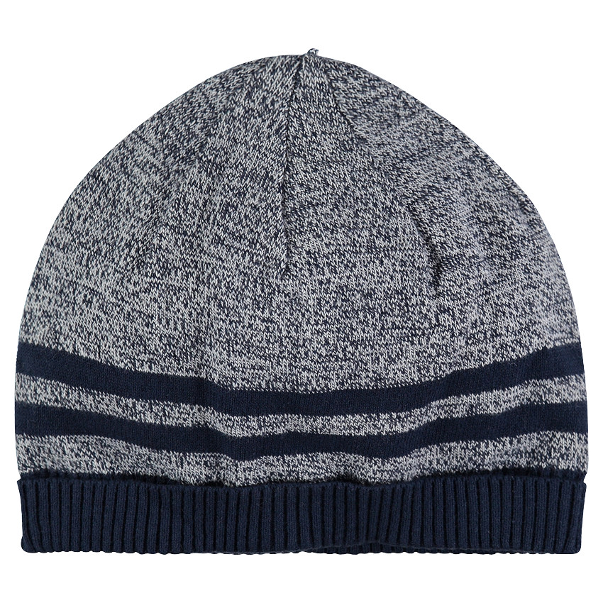 Gorro de punto con forro de tejido de punto bandas en contraste 