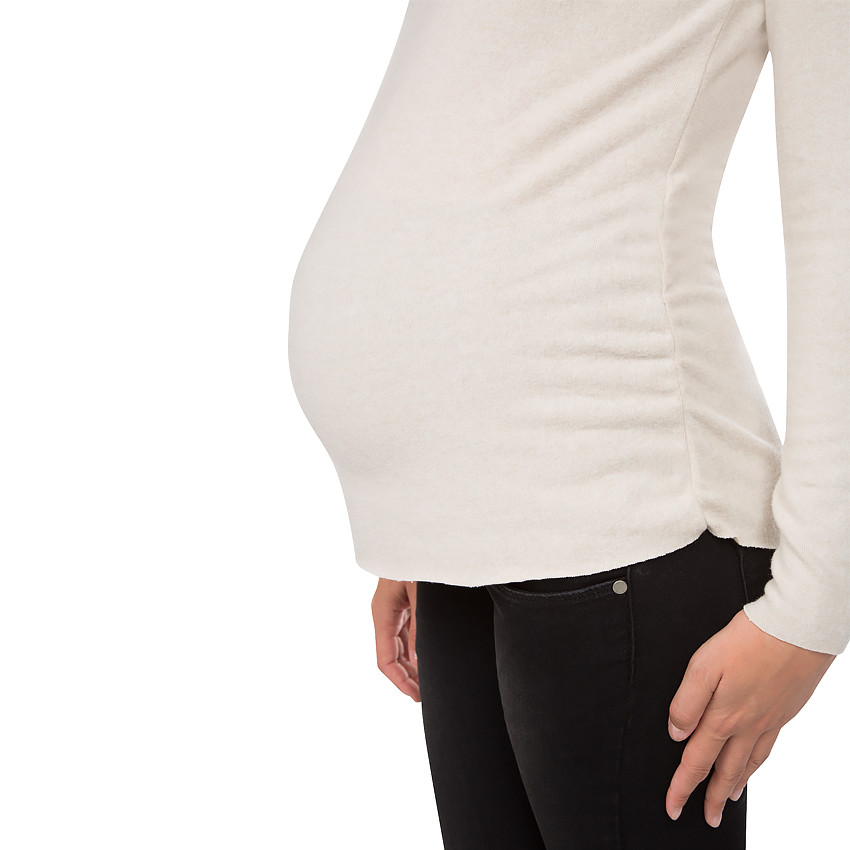 Suéter de embarazo liso de punto suave  Additional Suéter de embarazo liso de punto suave