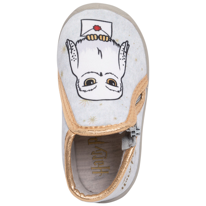 Pantuflas tipo botín con estampado de Hedwige de Harry Potter para bebé niña 